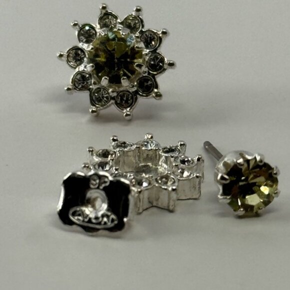 Vtg Avon adaptable sparkly stud earrings - Picture 4 of 9